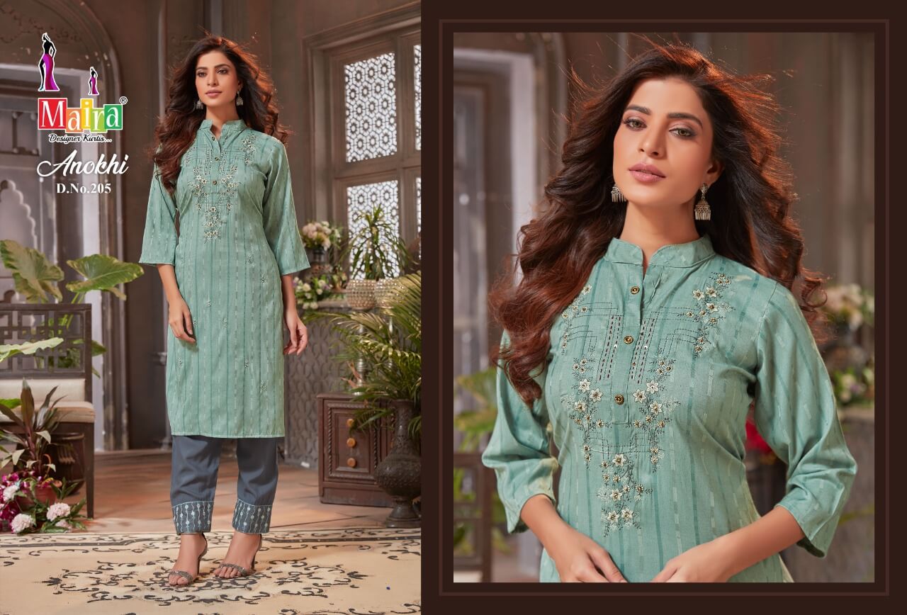 Mayra Anokhi 2 Festive Wear Heavy Rayon Designer Kurti With Bottom Collection